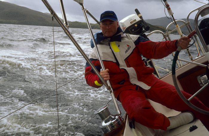 Damian Killalea sailing across Port Davey.image