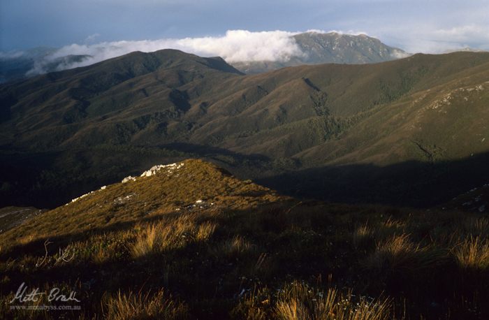 Cloud drapes the Propsting Range over the shoulder of Naff Ridgeimage