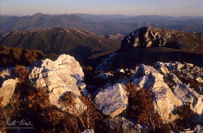 Greystone Bluff rises above Piners Peak at Dusk.image