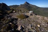 The ascent ridge to Pindars Peak. The Southern Ranges. Climbing all these summits with kayaks in packs was tough.