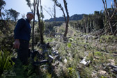 Due to the heat and limited water we abandoned getting John to summit Bisdee and headed straight for the river after seeing this landslip opportunity.